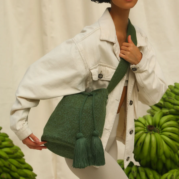 Banana Grove Woven Bucket Bag
