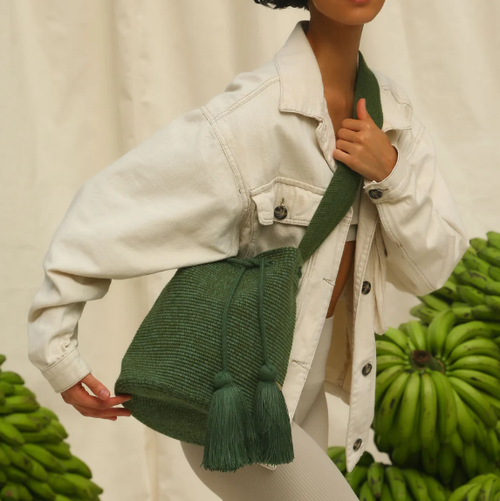 Banana Grove Woven Bucket Bag