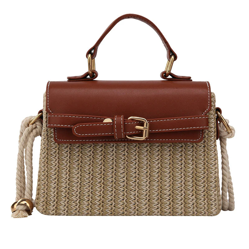 Vintage Style Woven Rattan Bag