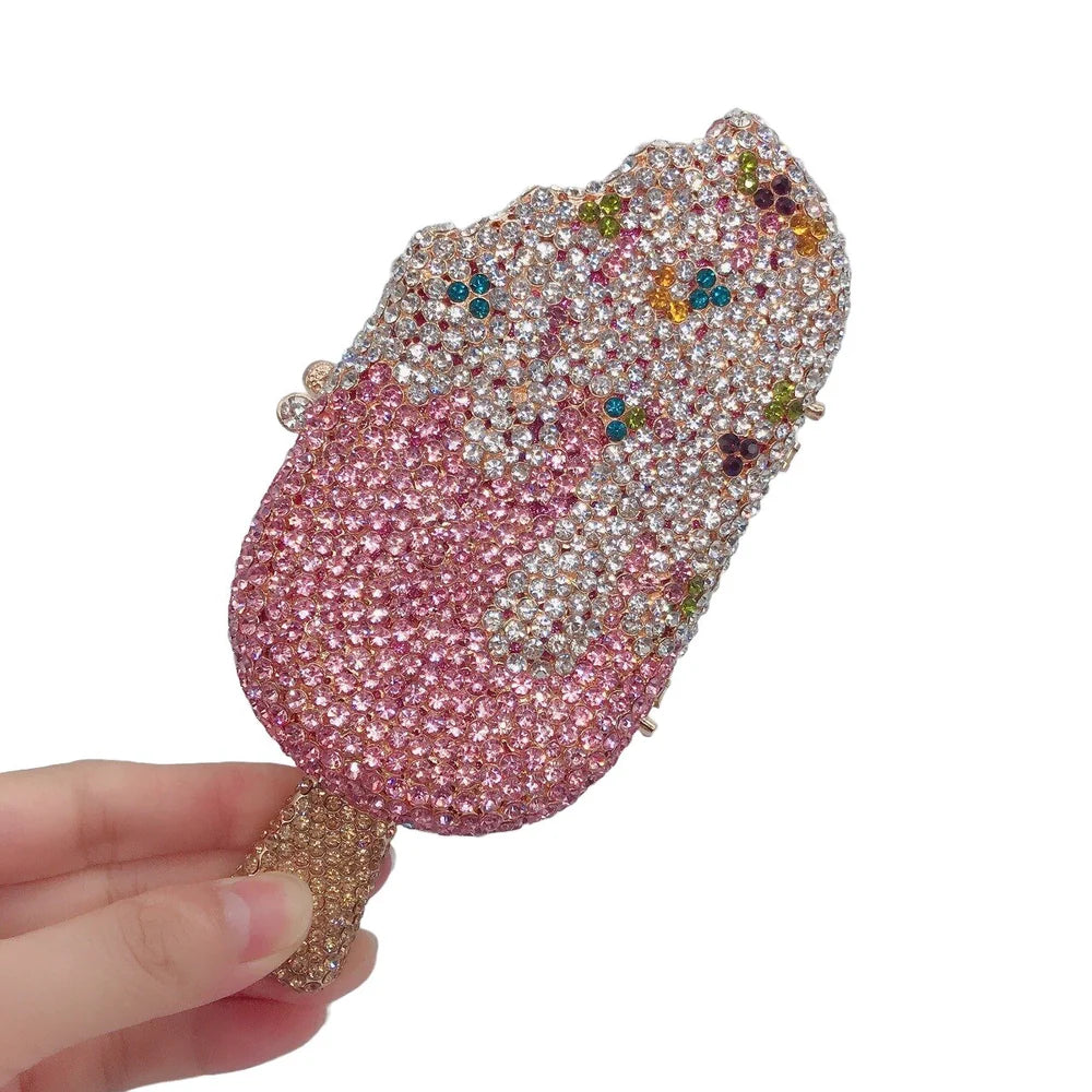 Crystal Ice Cream Evening Bag