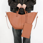 Vintage Style Leather Shoulder And Handbag