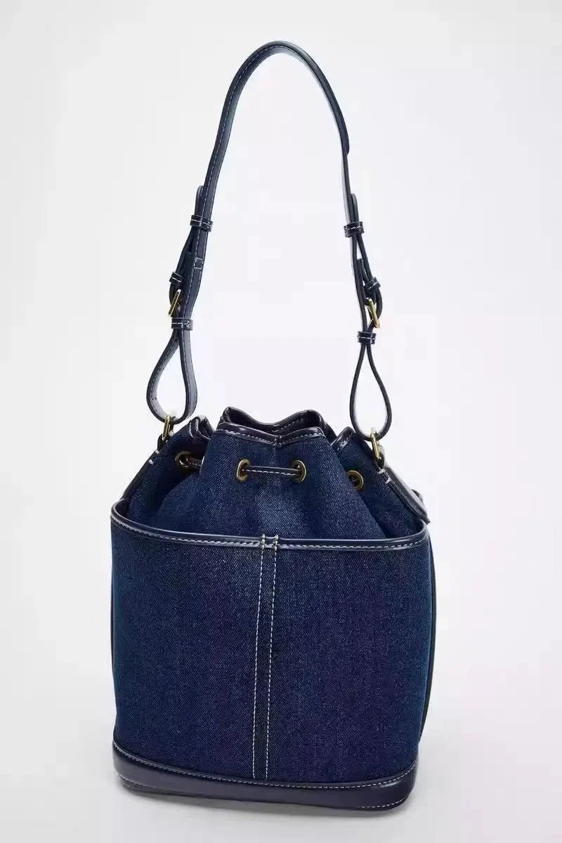 Denim Bucket Bag