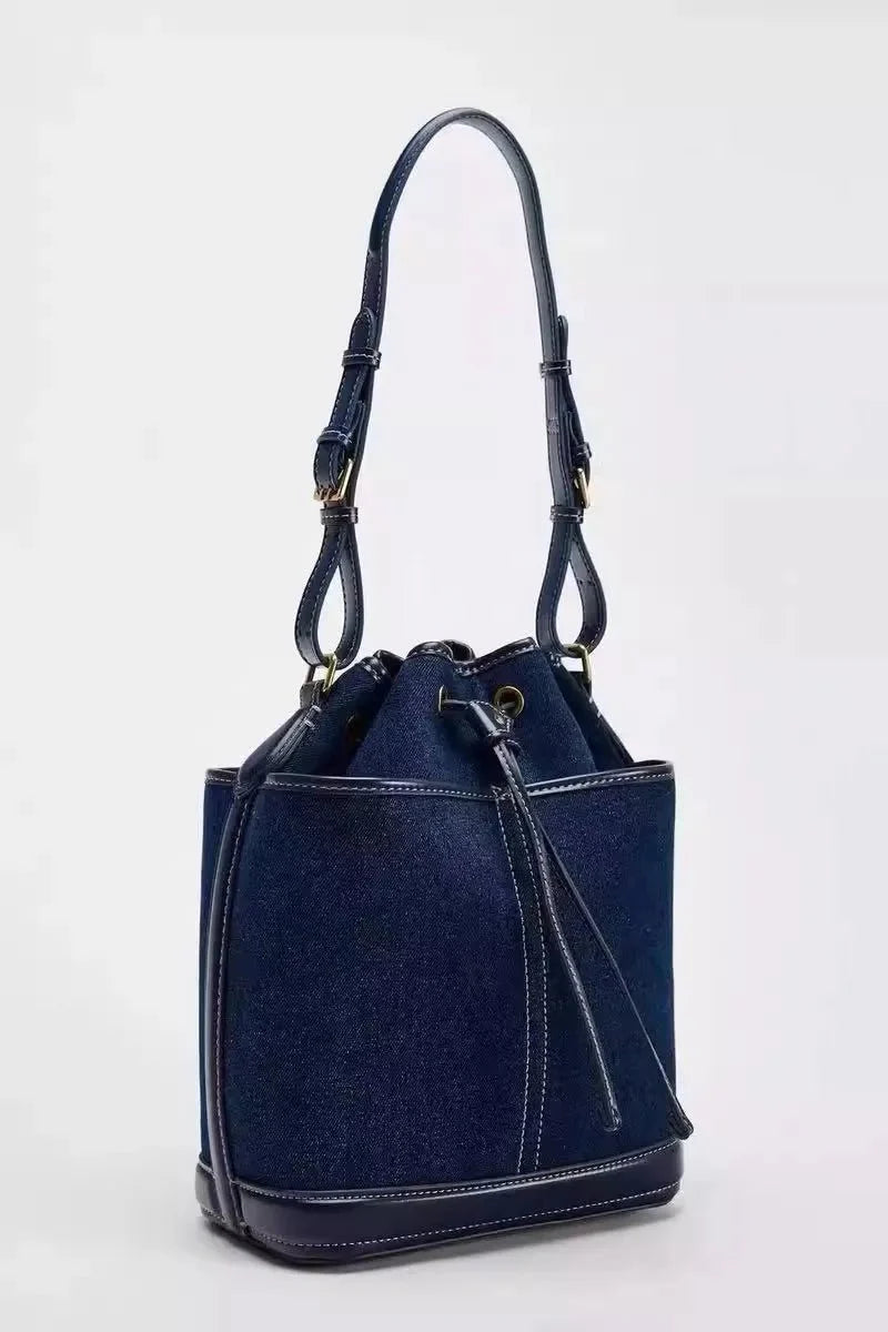 Denim Bucket Bag