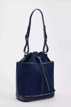 Denim Bucket Bag