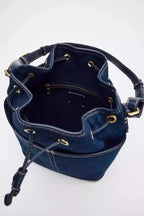 Denim Bucket Bag