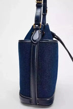 Denim Bucket Bag