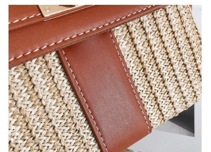 Vintage Style Woven Rattan Bag