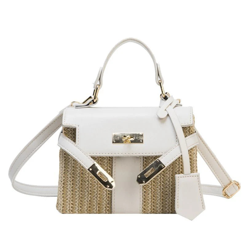 Vintage Style Woven Rattan Bag