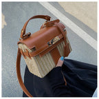 Vintage Style Woven Rattan Bag