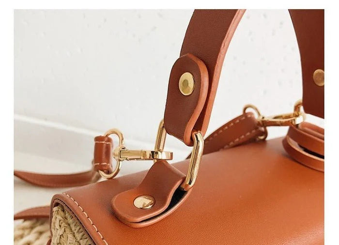 Vintage Style Woven Rattan Bag